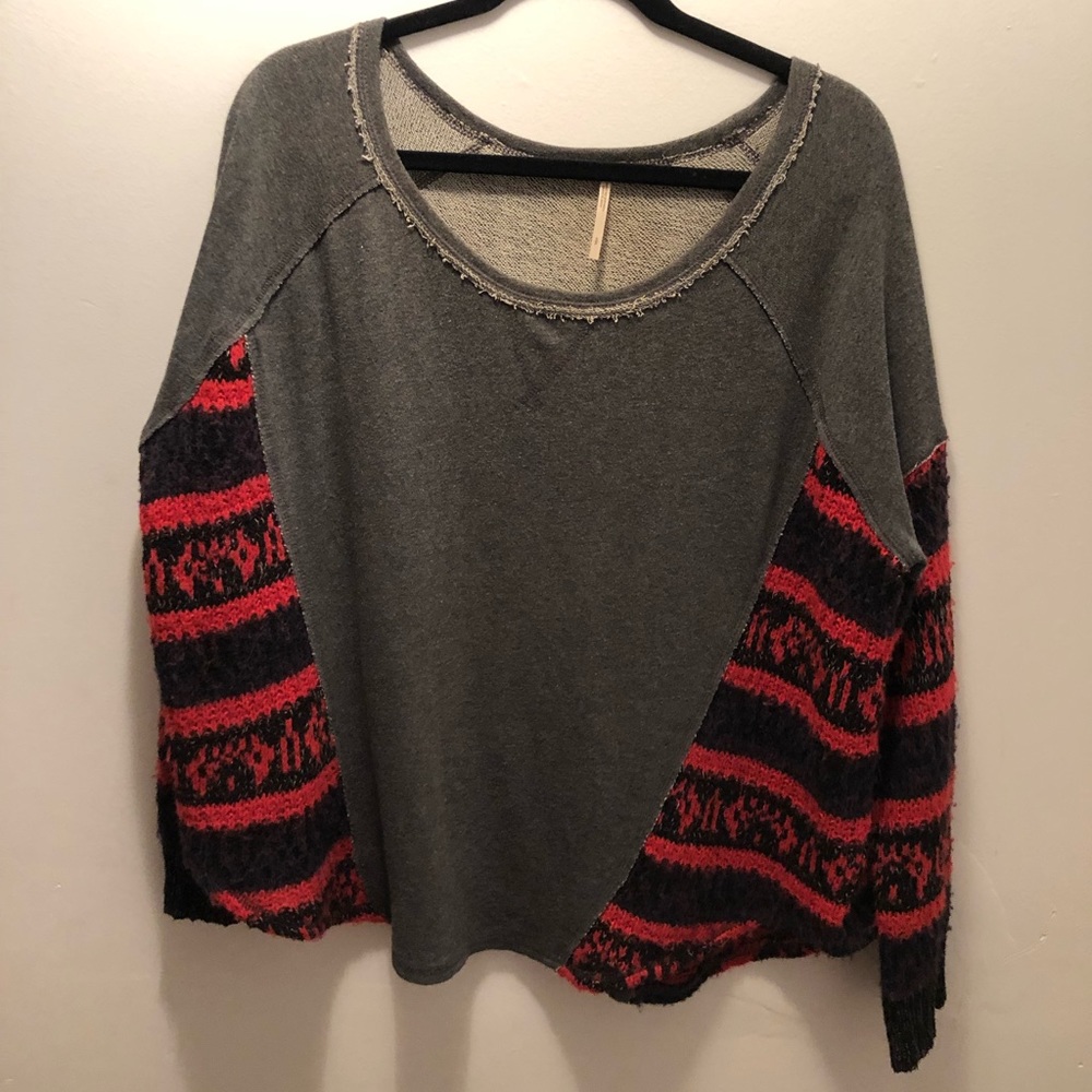 Free People - off the shoulder sweatshirt